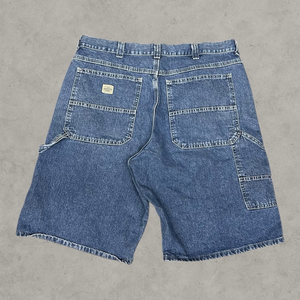 Lee Jorts Mens 36 Blue‎ Y2K Carpenter Baggy Wide Leg Jean Shorts Skater Loose
